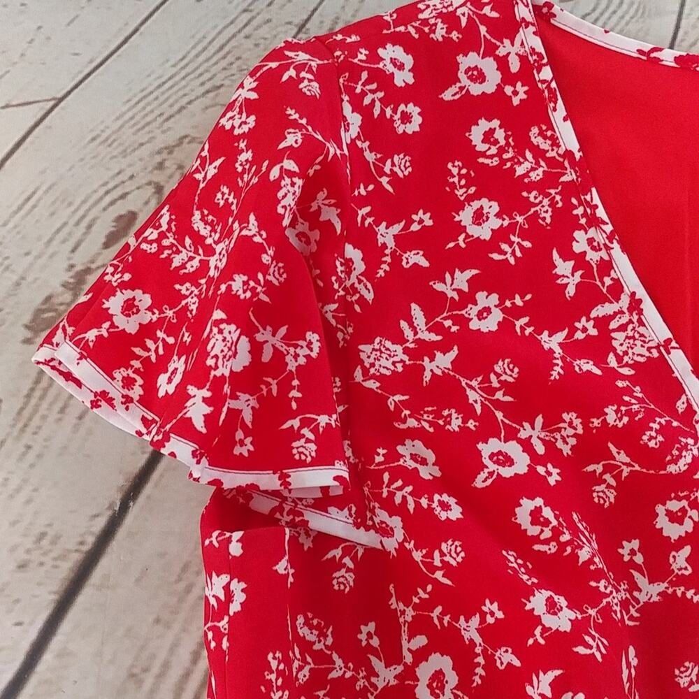 Vince Camuto Floral Dress with Ruffle Accents Size 6 - Picture 4 of 6
